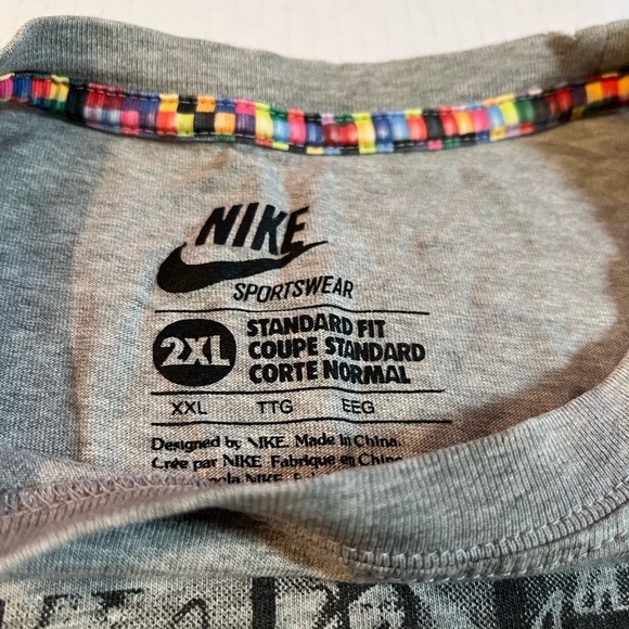 Nike Air The Revolution Continues Colorful Mens Large Short Sleeve Graphic Shirt - Picture 8 of 9
